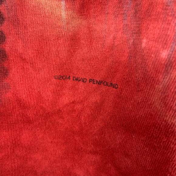 The Mountain Skull Rocker Red Tie Dye T-Shirt. - Picture 5 of 6